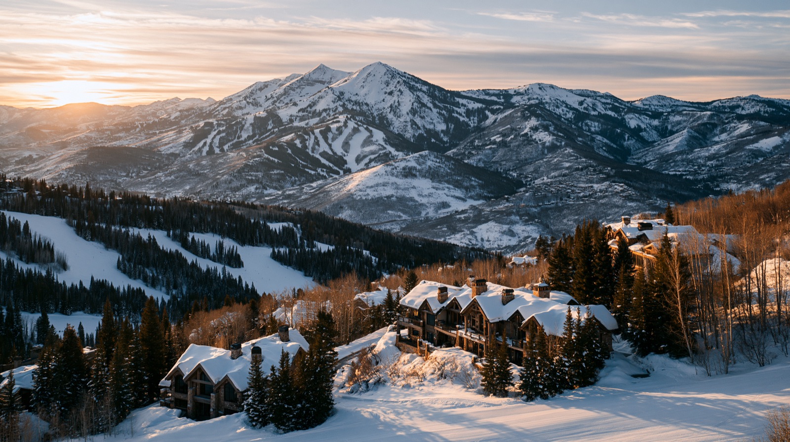 A mountain home in the Wasatch Back through the winter